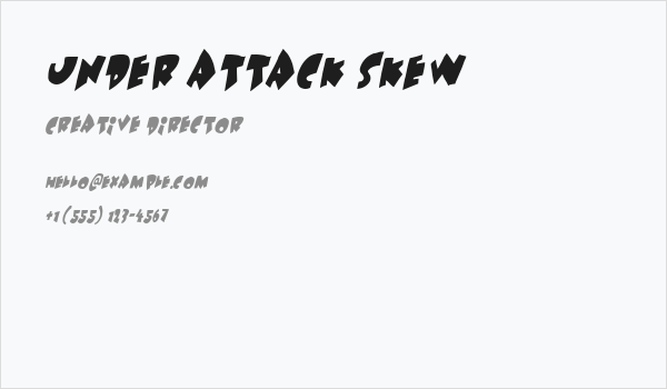 Under attack skew Business Card