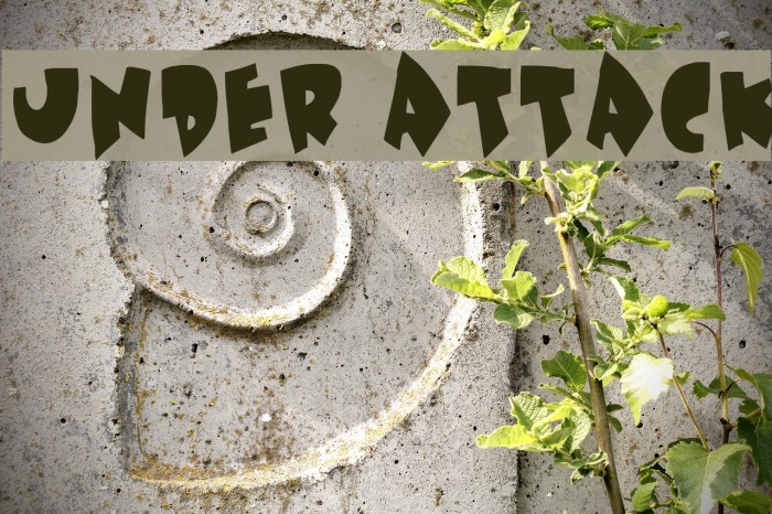 Under attack フォント examples