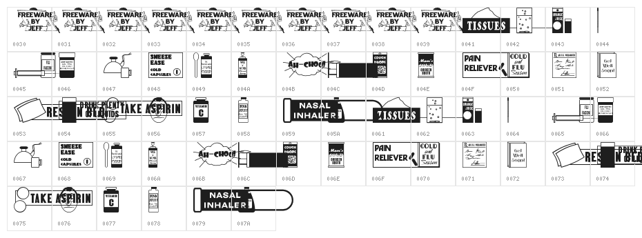 Under the Weather JL Character Map