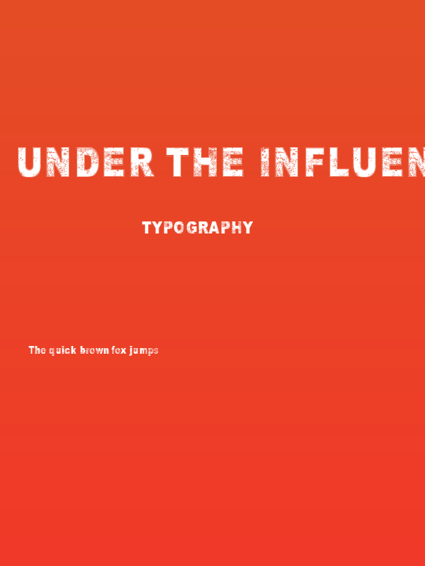 Under the influence Poster