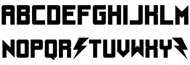 UnderStrukk Regular Шрифта ВЕРХНИЙ