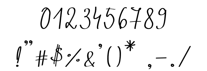 UnderTheMistletoeRegular Font OTHER CHARS