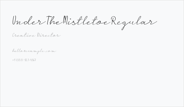 UnderTheMistletoeRegular Business Card