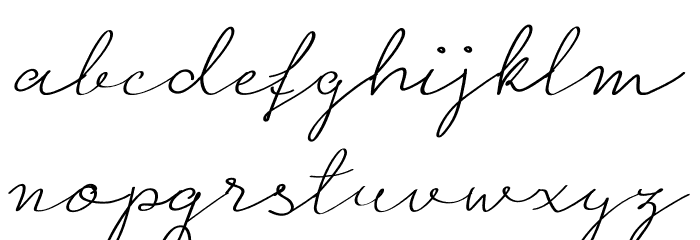 UnderTheMistletoeRegular Font LOWERCASE