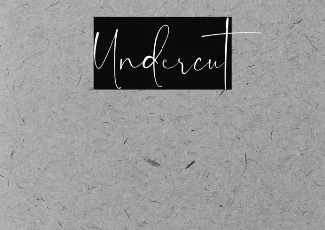 Undercut Font examples
