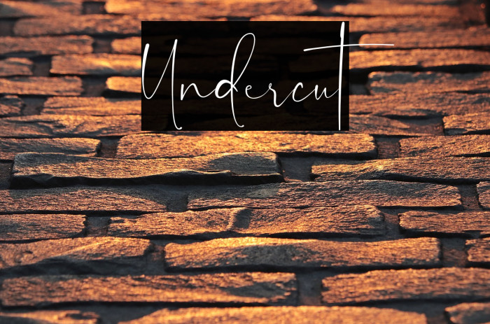 Undercut Font examples