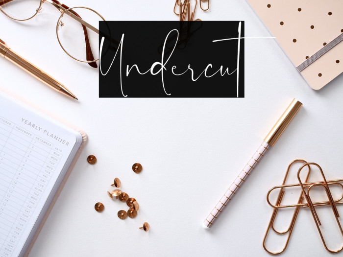 Undercut Font examples
