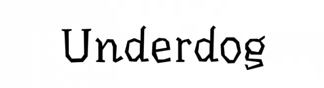 Underdog  フリーフォントのダウンロード