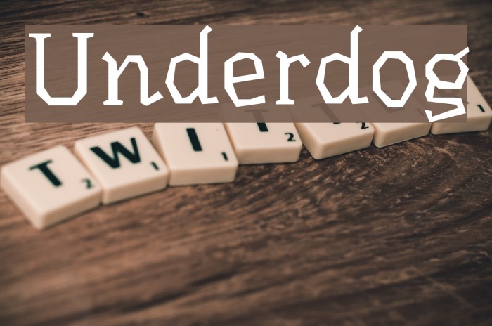 Underdog Font examples