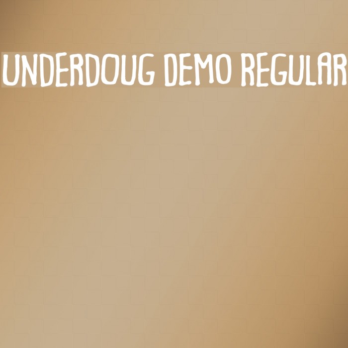 Underdoug DEMO Regular Font examples