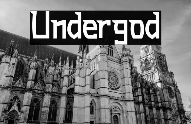 Undergod Font examples