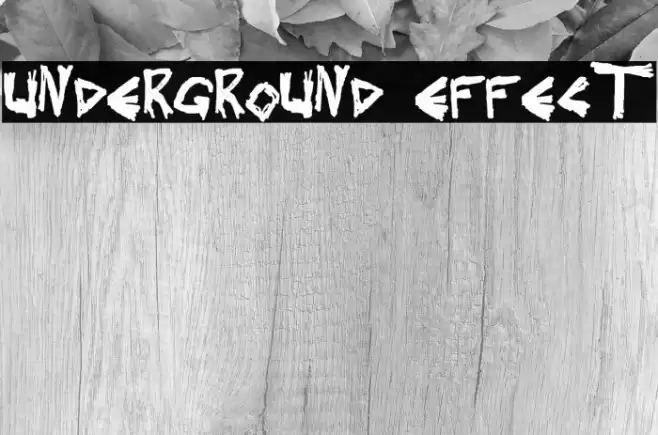 Underground Effect Font examples