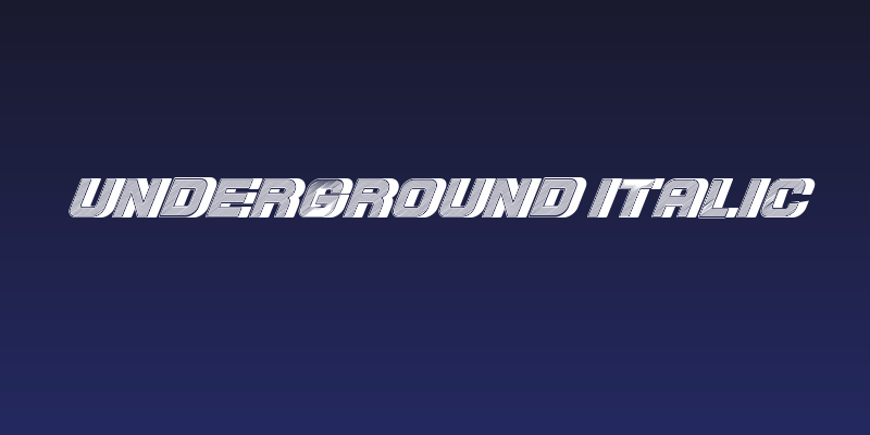 Underground Italic Social Header