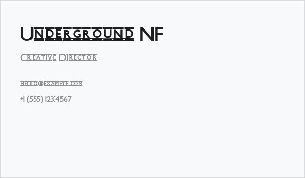 Underground NF Business Card