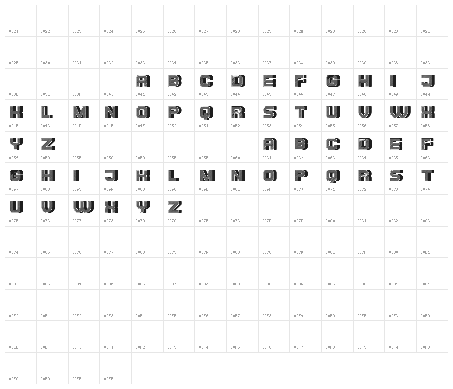 Underground Regular Character Map