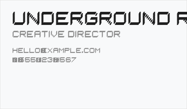 Underground Regular Business Card