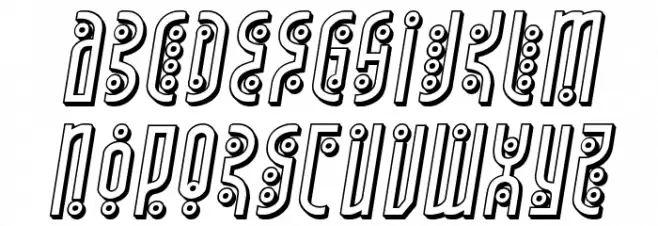 Underground Rose 3D Italic Fonte MAIÚSCULAS