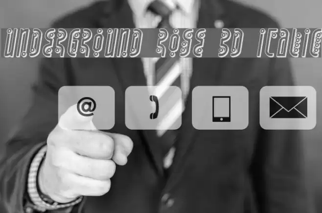 Underground Rose 3D Italic Font examples