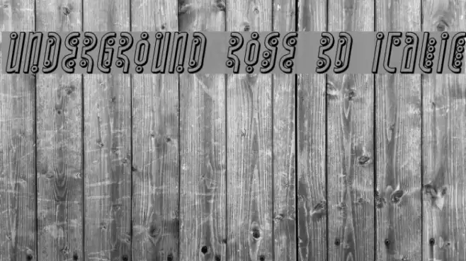 Underground Rose 3D Italic Font examples