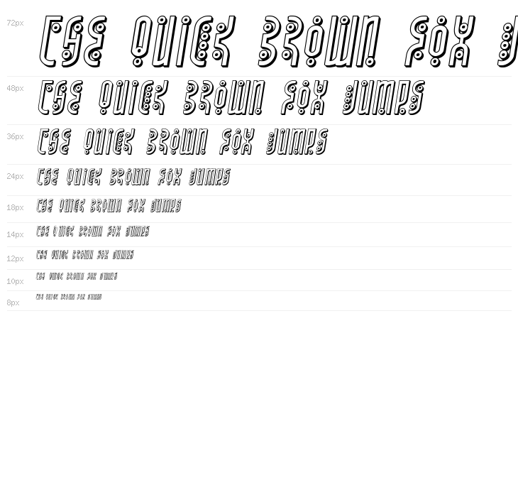 Underground Rose 3D Italic Waterfall