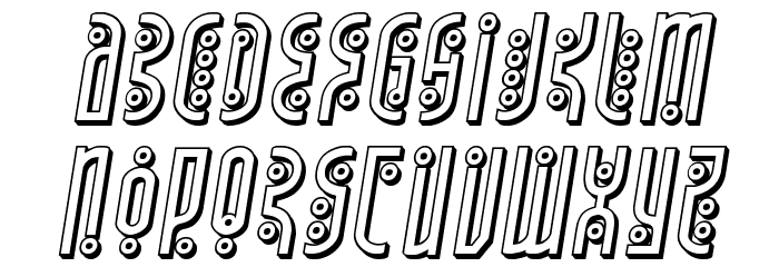 Underground Rose 3D Italic Font LOWERCASE