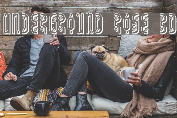 Underground Rose 3D Font examples
