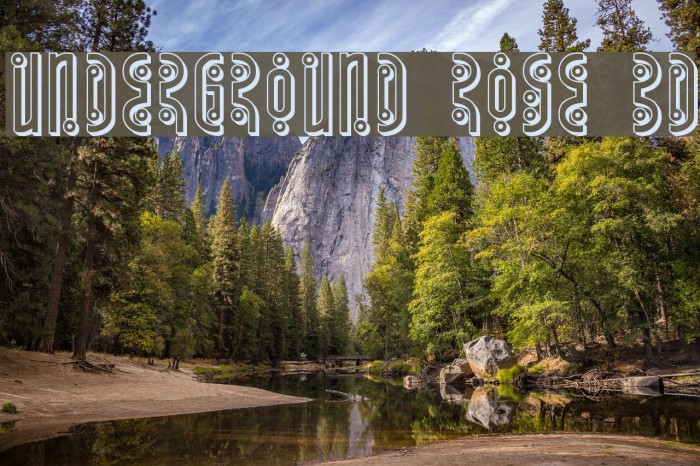 Underground Rose 3D Font examples