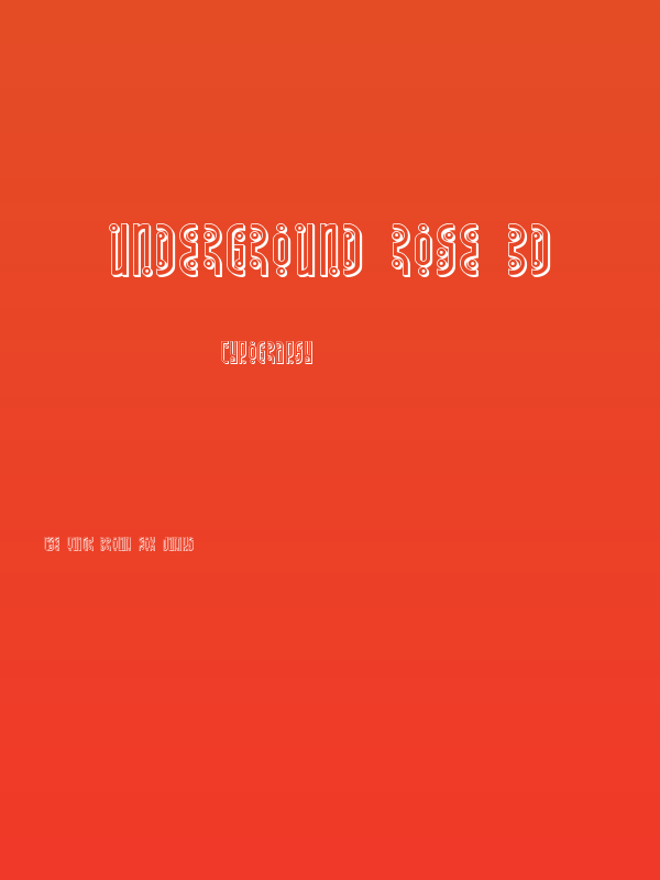 Underground Rose 3D Poster