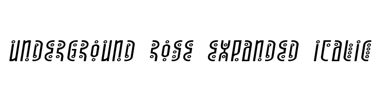 Underground Rose Expanded Italic Font