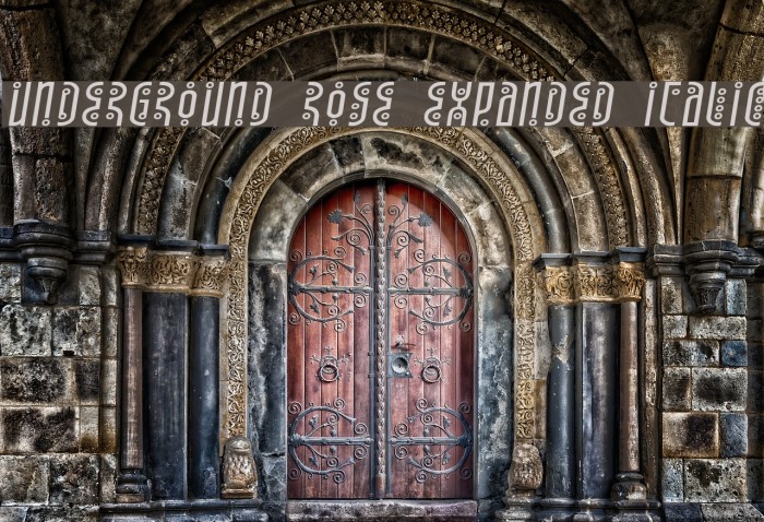Underground Rose Expanded Italic Font examples