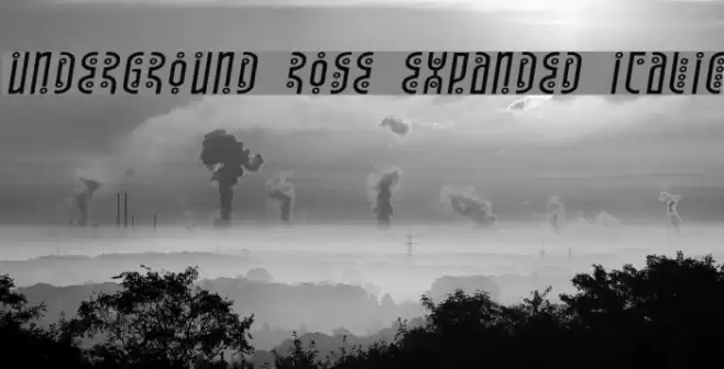 Underground Rose Expanded Italic Font examples