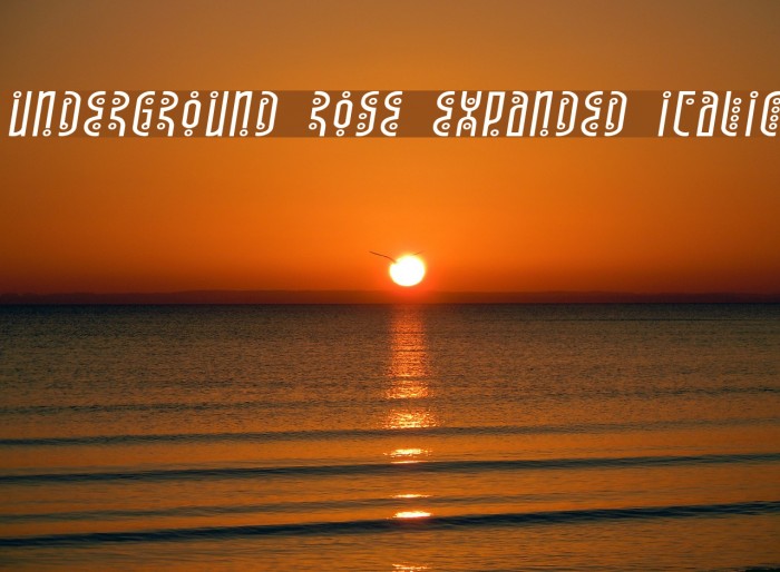 Underground Rose Expanded Italic Font examples