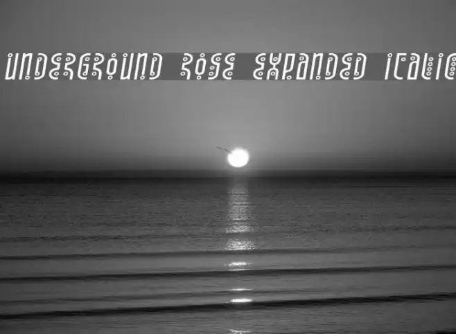 Underground Rose Expanded Italic Font examples