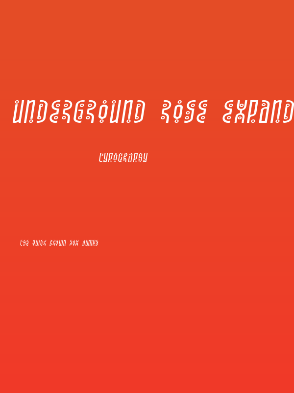 Underground Rose Expanded Italic Poster