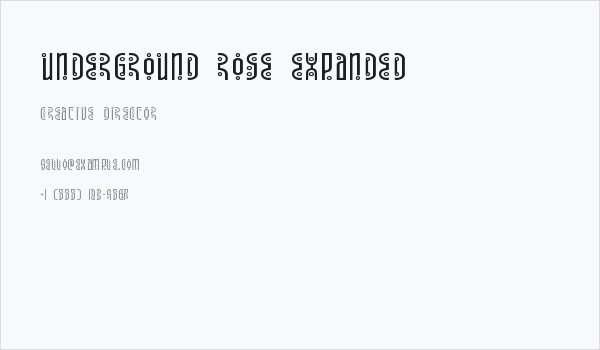 Underground Rose Expanded Business Card