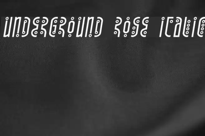 Underground Rose Italic Font examples