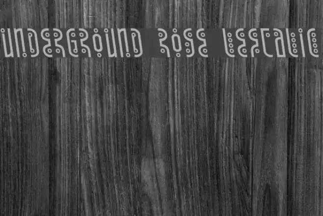 Underground Rose Leftalic Font examples