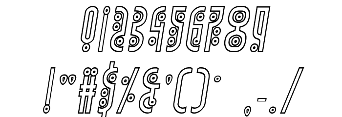 Underground Rose Outline Italic Font OTHER CHARS