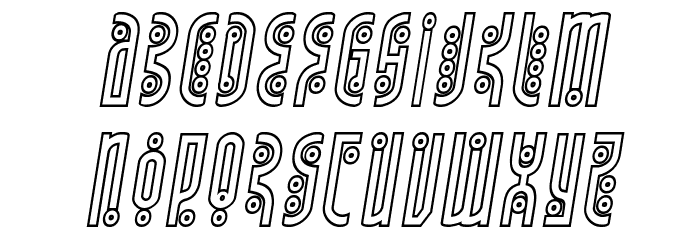 Underground Rose Outline Italic Font LOWERCASE