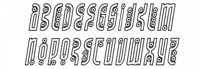 Underground Rose Outline Italic Caratteri MINUSCOLO