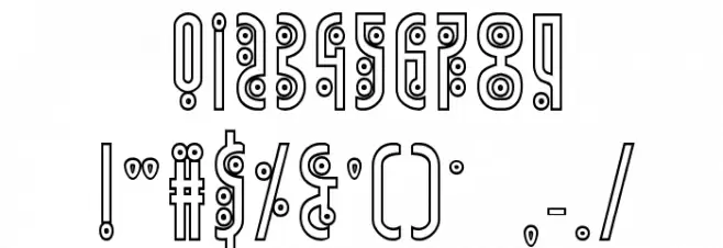 Underground Rose Outline Font OTHER CHARS