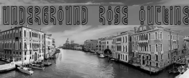 Underground Rose Outline Font examples