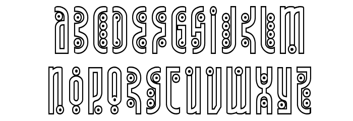 Underground Rose Outline Font LOWERCASE