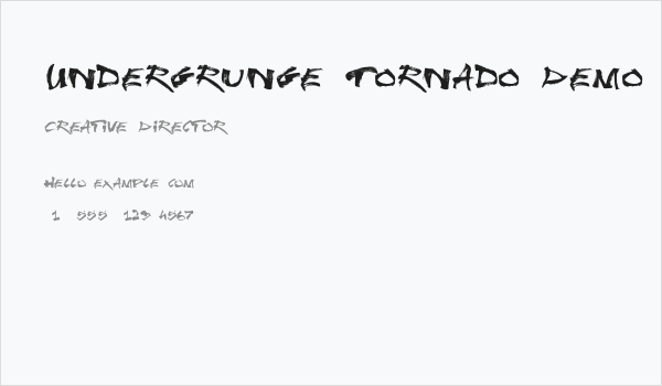 Undergrunge Tornado Demo Business Card