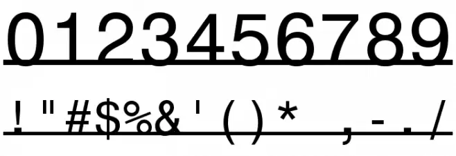 UnderlineMonospace Font OTHER CHARS