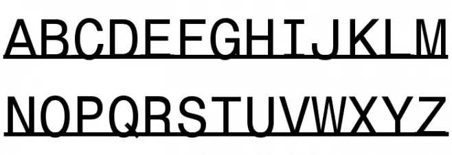 UnderlineMonospace Шрифта ВЕРХНИЙ