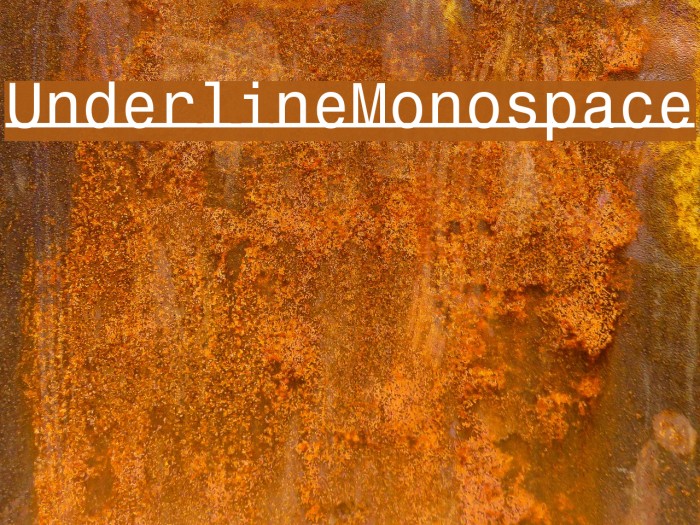 UnderlineMonospace Font examples