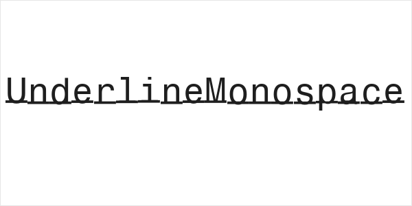 UnderlineMonospace Logo