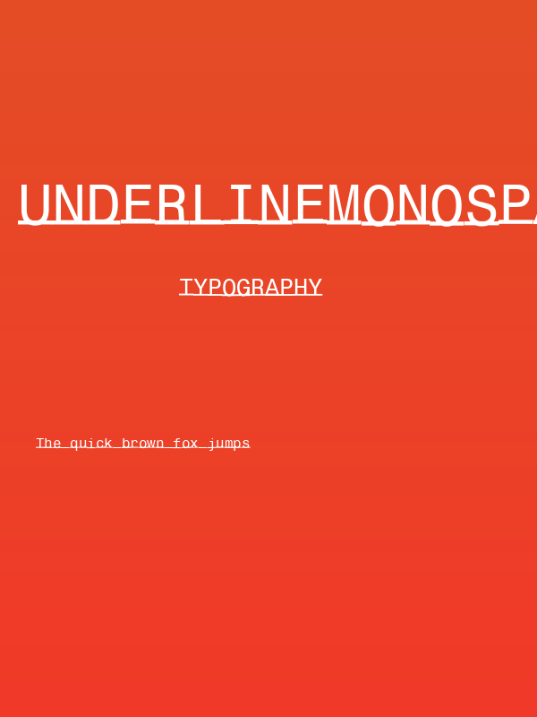 UnderlineMonospace Poster