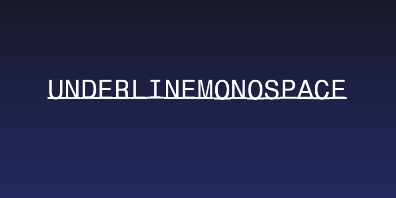 UnderlineMonospace Social Header